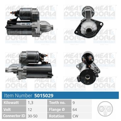 Startmotor 12V Meat & doria 5015029 MEAT & DORIA