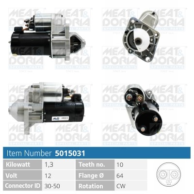 Startmotor 12V Meat & doria 5015031 MEAT & DORIA