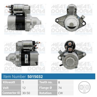 Startmotor 12V Meat & doria 5015032 MEAT & DORIA