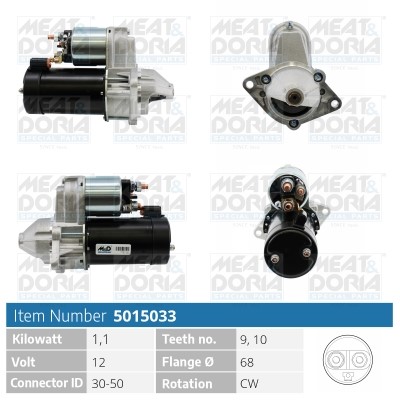 Startmotor 12V Meat & doria 5015033 MEAT & DORIA
