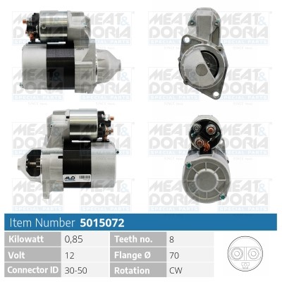 Startmotor 12V Meat & doria 5015072 MEAT & DORIA