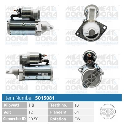 Startmotor 12V Meat & doria 5015081 MEAT & DORIA