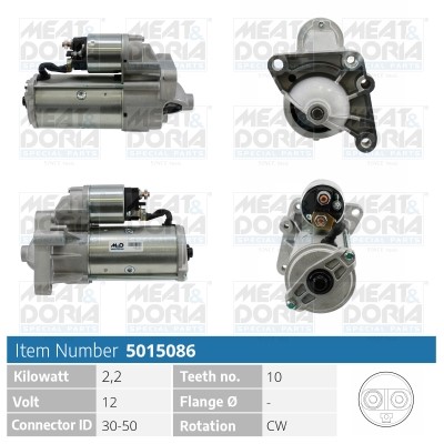Startmotor 12V Meat & doria 5015086 MEAT & DORIA