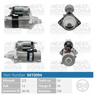 Startmotor 12V Meat & doria 5015094 MEAT & DORIA