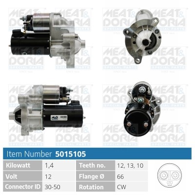 Startmotor 12V Meat & doria 5015105 MEAT & DORIA