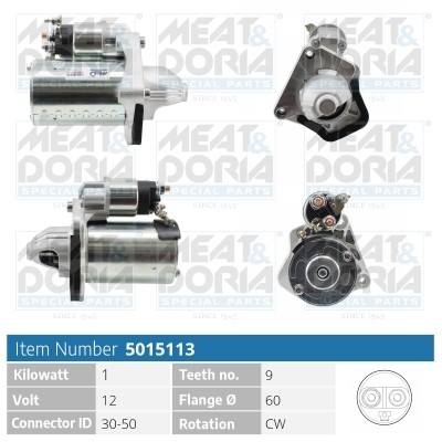 Startmotor 12V Meat & doria 5015113 MEAT & DORIA