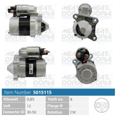 Startmotor 12V Meat & doria 5015115 MEAT & DORIA