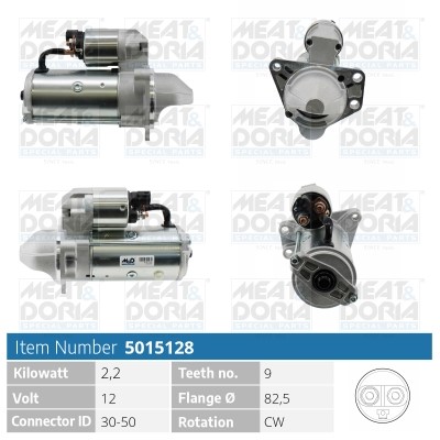 Startmotor 12V Meat & doria 5015128 MEAT & DORIA