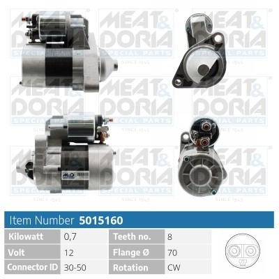 Startmotor 12V Meat & doria 5015160 MEAT & DORIA