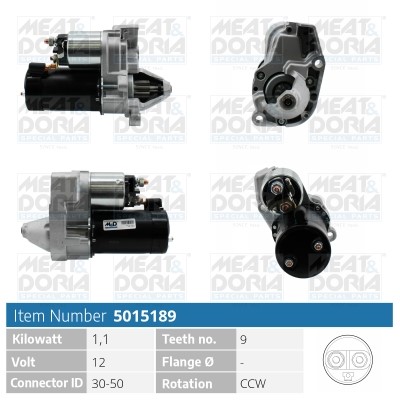 Startmotor 12V Meat & doria 5015189 MEAT & DORIA