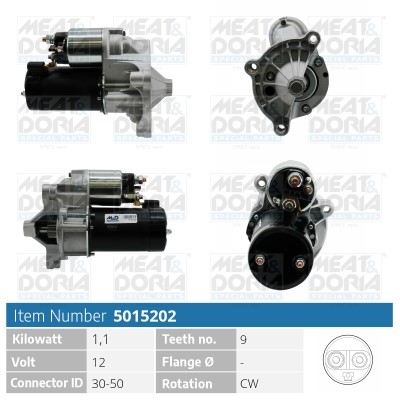 Startmotor 12V Meat & doria 5015202 MEAT & DORIA