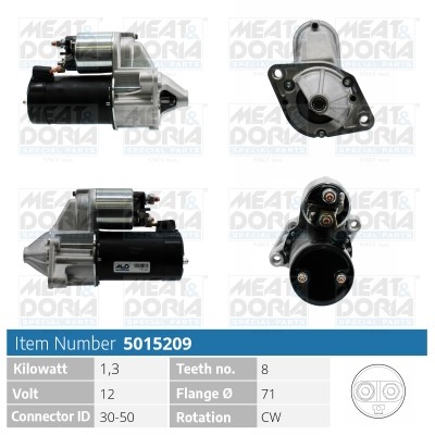 Startmotor 12V Meat & doria 5015209 MEAT & DORIA