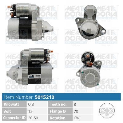 Startmotor 12V Meat & doria 5015210 MEAT & DORIA