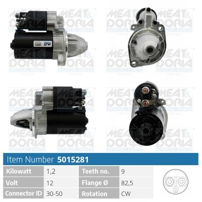 Startmotor 12V Meat & doria 5015281 MEAT & DORIA