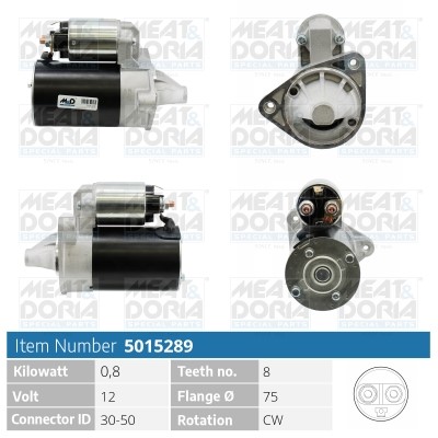 Startmotor 12V Meat & doria 5015289 MEAT & DORIA