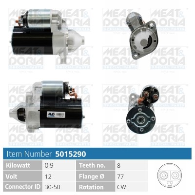 Startmotor 12V Meat & doria 5015290 MEAT & DORIA