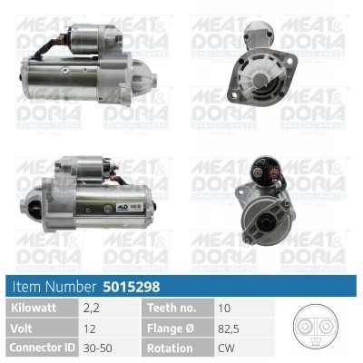Startmotor 12V Meat & doria 5015298 MEAT & DORIA