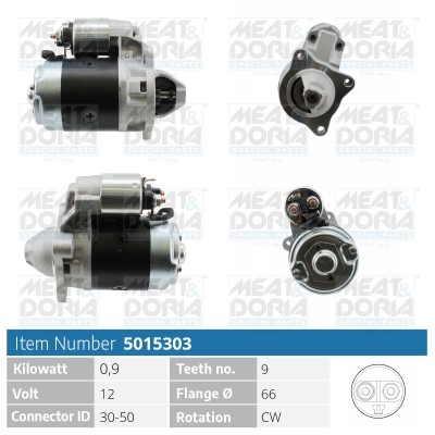 Startmotor 12V Meat & doria 5015303 MEAT & DORIA