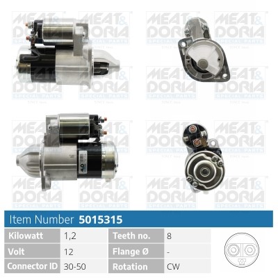 Startmotor 12V Meat & doria 5015315 MEAT & DORIA