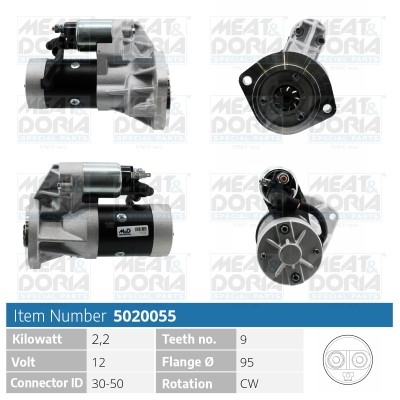 Startmotor 12V Meat & doria 5020055 MEAT & DORIA