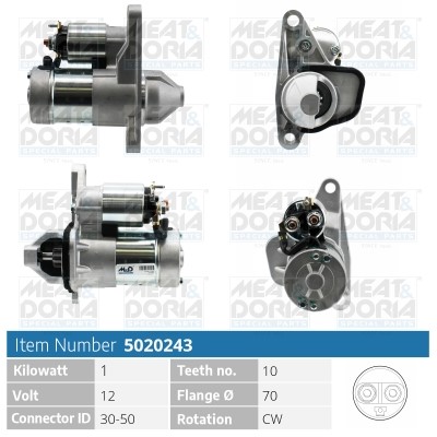 Startmotor 12V Meat & doria 5020243 MEAT & DORIA