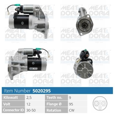 Startmotor 12V Meat & doria 5020295 MEAT & DORIA