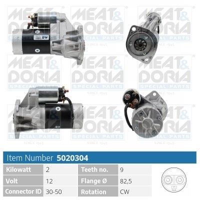 Startmotor 12V Meat & doria 5020304 MEAT & DORIA