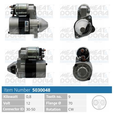 Startmotor 12V Meat & doria 5030048 MEAT & DORIA