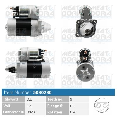 Startmotor 12V Meat & doria 5030230 MEAT & DORIA