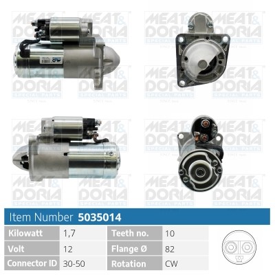 Startmotor 12V Meat & doria 5035014 MEAT & DORIA
