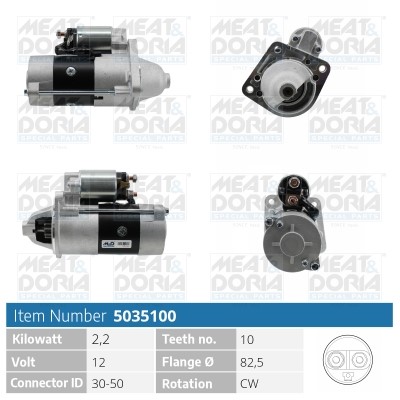 Startmotor 12V Meat & doria 5035100 MEAT & DORIA