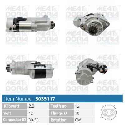 Startmotor 12V Meat & doria 5035117 MEAT & DORIA