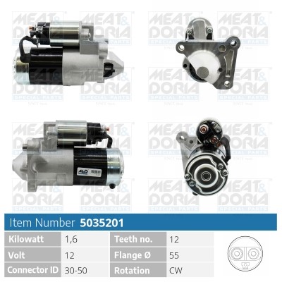 Startmotor 12V Meat & doria 5035201 MEAT & DORIA