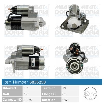Startmotor 12V Meat & doria 5035258 MEAT & DORIA Startmotor 12V Meat & doria 5035258 MEAT & DORIA