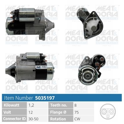 Startmotor 12V Meat & doria 5035336 MEAT & DORIA Startmotor 12V Meat & doria 5035336 MEAT & DORIA