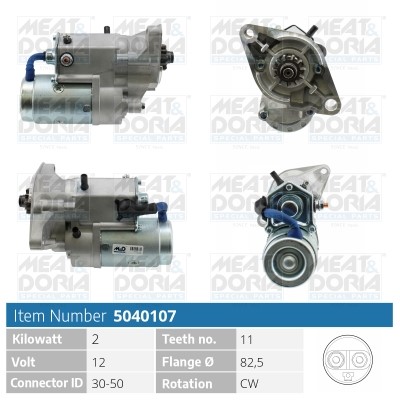 Startmotor 12V Meat & doria 5040107 MEAT & DORIA
