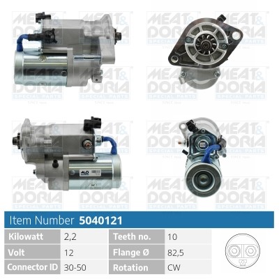 Startmotor 12V Meat & doria 5040121 MEAT & DORIA