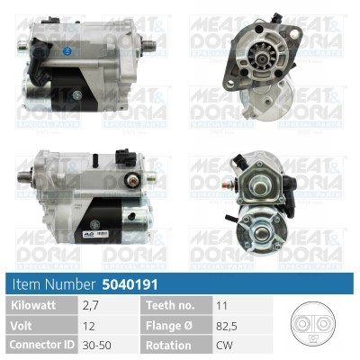 Startmotor 12V Meat & doria 5040191 MEAT & DORIA