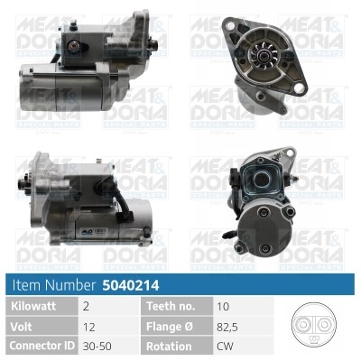 Startmotor 12V Meat & doria 5040214 MEAT & DORIA