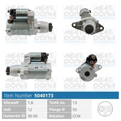 Startmotor 12V Meat & doria 5040610 MEAT & DORIA