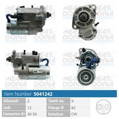 Startmotor 12V Meat & doria 5041242 MEAT & DORIA