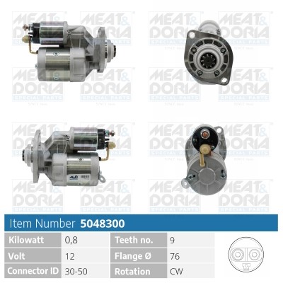 Startmotor 12V Meat & doria 5048300 MEAT & DORIA