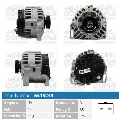 Generator 14V 95A Meat & doria 5515249 MEAT & DORIA