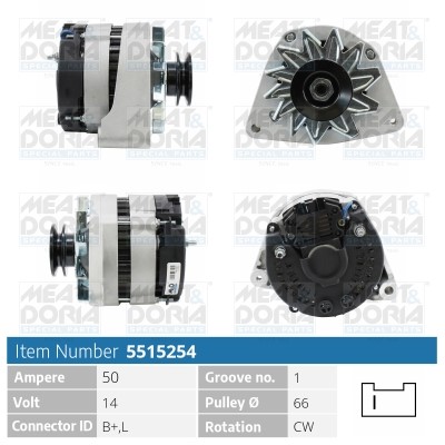 Generator 14V 50A Meat & doria 5515254 MEAT & DORIA