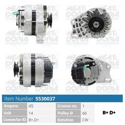 Generator 14V 45A Meat & doria 5530037 MEAT & DORIA
