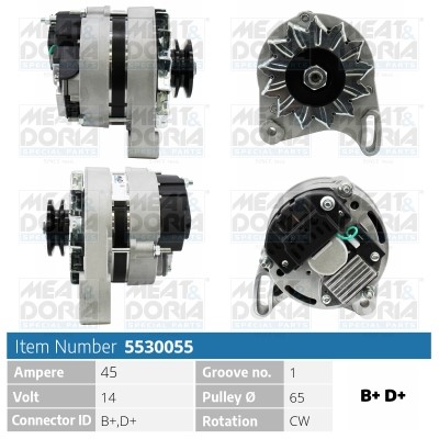Generator 14V 45A Meat & doria 5530055 MEAT & DORIA