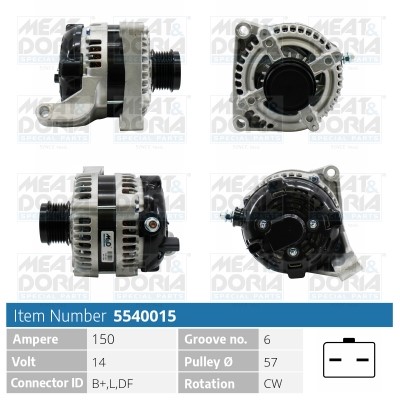 Generator 14V 150A Meat & doria 5540015 MEAT & DORIA