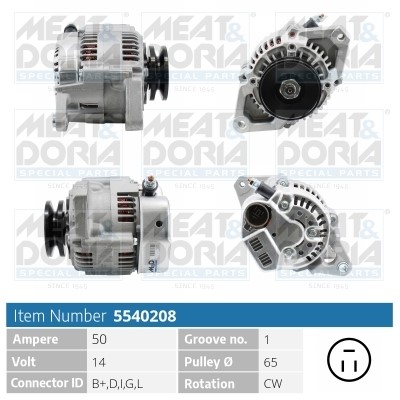 Generator 14V 50A Meat & doria 5540208 MEAT & DORIA