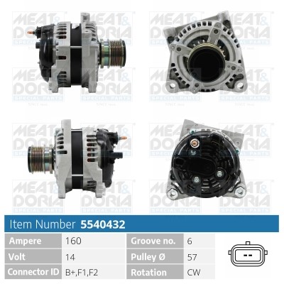Generator 14V 160A Meat & doria 5540432 MEAT & DORIA