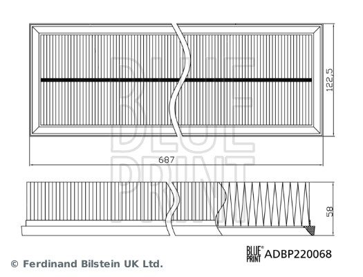 Luftfilter Blue print ADBP220068 BLUE PRINT Luftfilter Blue print ADBP220068 BLUE PRINT